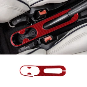 Carbon Fiber Interior Decor Handbrake Console Cover Trim For 2012-2015 Fiat 500 - Picture 1 of 13