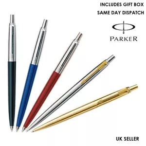 Parker Jotter Ball Point Pen - Black / Blue / Red / White / Steel Black/Blue ink - Picture 1 of 28