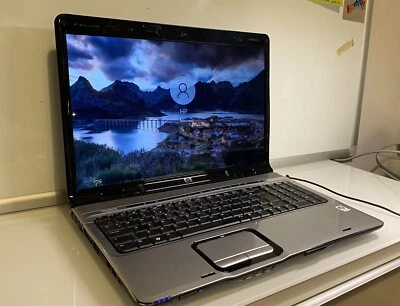 HP DV9500 LAPTOP WINDOWS 10 AMD DUALCORE  WEBCAM 250GB SSD 4GB DVDRW WIFI 320HDD - Image 1 of 4