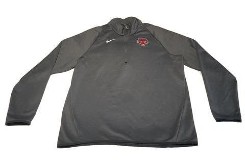 Nike Dri-Fit Brown University Bears 3/4 Zip Gray Pullover Sweatshirt Men’s Large Cover