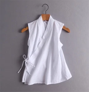 Chinese Style Of Hanfu Vest Sleeveless Waistcoat Shirt Tops Sleeveless Women  - Picture 1 of 21