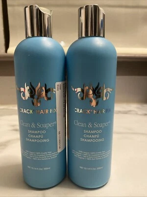 CRACK HAIR FIX Clean & Soaper Shampoo - 10.14 fl.oz Lot Of 2 New - Image 1 of 2