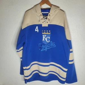 Kansas City Royals Alex Gordan MLB Superior Lacer Hockey Pullover Sweatshirt 2XL - Picture 1 of 12
