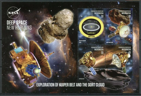 Micronesia Stamps 2015 MNH Deep Space New Horizons Kuiper Belt Oort Cloud 4v M/S Cover
