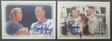 (2) 2008-09 UD MASTERPIECES GORDIE HOWE SIGNED NHL HOCKEY CARDS AUTO with COA