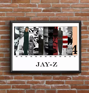 Poster artistico copertina discografia multi album Jay-Z - grande regalo per un fan - Foto 1 di 5