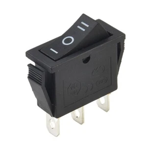 On-Off-On Rectangle Rocker Switch 3 Position SPDT Black for Car Dash Boat 12V - Picture 1 of 24