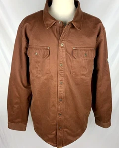 LEGENDARY WHITETAILS The Journeyman Mens 2XT Brown Waxed Cotton Shirt Jacket - Picture 1 of 10