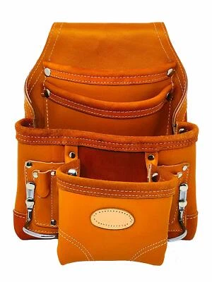 WESTERN HERITAGE LEATHER Western Heritage Cow Grain Leather Heavy Duty 10 Pocket Carpenters' Tool Pouch