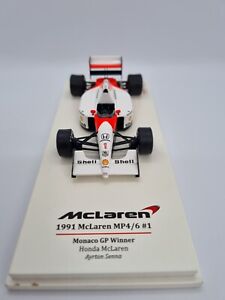 McLaren Mp4/6#1 Senna Winner Monaco WC 1991 True Scale 1:43 TSM134324 Model