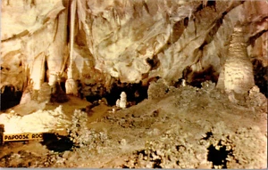Postcard Papoose Room Carlsbad Caverns National Park Chrome Postmarked 1956 - Bild 1 von 2