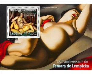 2024 08 - CENTRAL AFRICAN - TAMARA DE LEMPICKA 125TH I  1V  complet set MNH ** - Picture 1 of 1