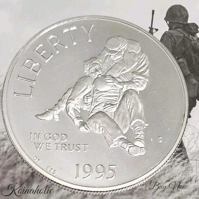 1995 S Silver Proof Civil War Commemorative 90% Silver Dollar Fast Ship 🚢  - Image 1 of 4