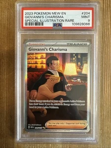 Giovanni's Charisma 204/165 151 English Special Illustration Rare Pokemon PSA 9 - Picture 1 of 2