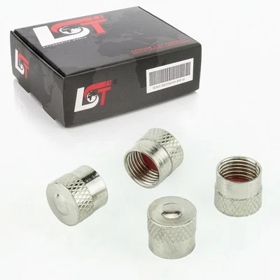 4x Tapas de válvula Válvula de neumático de aluminio Plateado corto para coche OPEL Foto 1 de 3