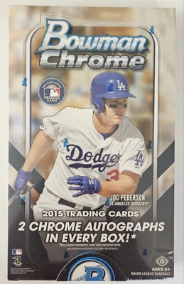 2015 Bowman Chrome Baseball Hobby Box Factory Sealed 2 Chrome Autographs Per Box - Image 1 of 4