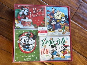 New Disney American Greetings Set of 20 Boxed Christmas Holiday Cards & Envelope - Picture 1 of 5