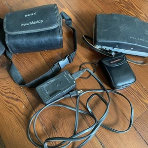 Vintage Camera Lot of 3 - Sony Mavica, Polaroid 250 Land, Bell+Howell - Untested - Picture 1 of 22