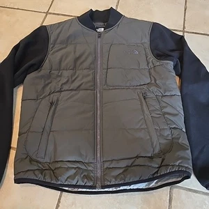 North Face Storm gefütterte Shell Jacke grau/schwarz Herren Medium RN # 61661 durchgehender Reißverschluss - Bild 1 von 20