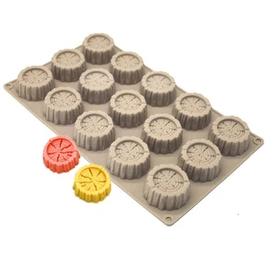 Tocón de árbol redondo con anillos de crecimiento molde de silicona para jabón, chocolate y velas - Imagen 1 de 4