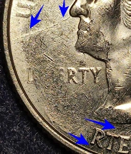 2002 P Ohio State Quarter struck through Grease & Die cracks error circulated - Picture 1 of 4