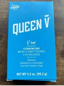 Queen V Cleansing Bar Wild Berry pH Balanced Feminine Soap 3.5 oz NEW SEALED - Picture 1 of 1