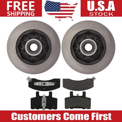 Front Brake Rotors + Ceramic Brake Pads for 1995 - 2000 Chevrolet C2500 - Image 1 of 4