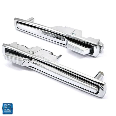 1969-1972 Pontiac Grand Prix Chrome Door Handle Set New -- GM 8727607 - Image 1 of 4