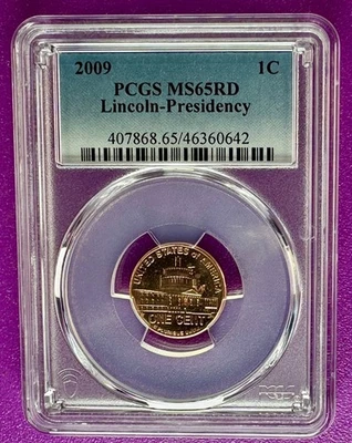 2009 1c Lincoln Presidency Cent  PCGS MS65RD (642) - Image 1 of 2