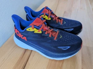 Hoka Clifton 9 Blue Orange Running Walking Athletic Shoes Men’s 7 Wide 2E - Picture 1 of 7