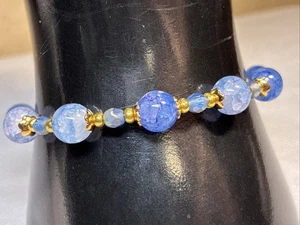 Artisan goldfarbenes Armband 6,75 Zoll blau  - Bild 1 von 11