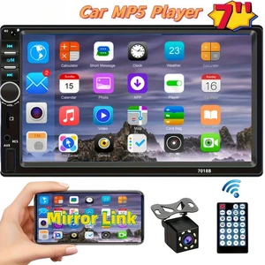 Car Stereo 2 Din Radio 7" MP5 Player with Camera,HD BT Support USB SD Aux-in FM - Picture 1 of 8