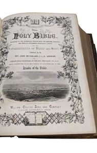 5.2kg / 11.5LBS ANTIQUE 1868 COLLINS FOLIO BISHOP PULPIT BIBLE SEE VIDEO - Bild 1 von 16