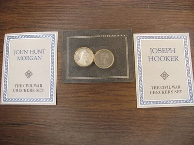 Franklin Mint Sociedad Histórica Nacional Guerra Civil Morgan, Hooker Foto 1 de 2