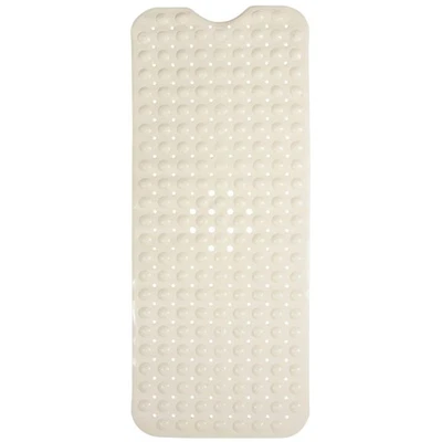 Alfombra de baño grande blanca perla - Alfombra antideslizante duradera para seguridad de baño y ducha 40x16 Foto 1 de 4