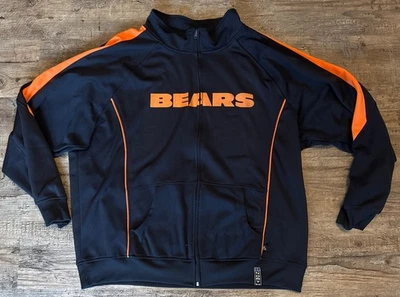 Chicago Bears Mens 3XL Track Jacket NFL Team Apparel Fits Like 2XL - Image 1 of 4