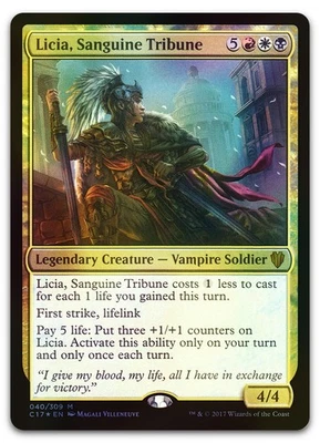 Licia, Sanguine Tribune #40 (Foil) (NM) Commander 2017 C17 Magic MTG - Image 1 of 2