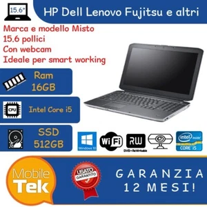PC RICONDIZIONATO NOTEBOOK PORTATILE INTEL CORE I5 16GB 512GB SSD WIN 10 15.6" - Foto 1 di 1
