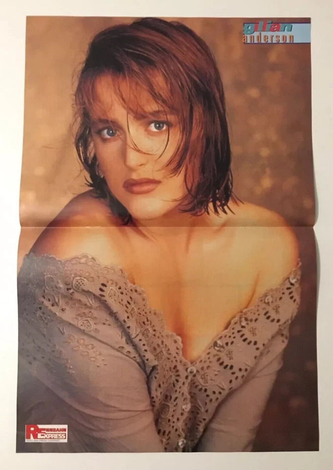 Gillian Anderson Akte X Poster DIN A3 41 x 28 cm Rennbahn Express  - Bild 1 von 1