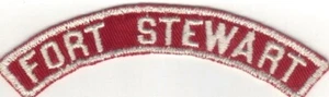 BOY SCOUT FORT STEWART MILITARY BASE RED & WHITE HALF STRIP 1/2MBS - Picture 1 of 1