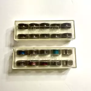 Vintage Sears Kenmore 2 Bobbin Boxes With 10 Domestic Metal Bobbins *READ* - Picture 1 of 12