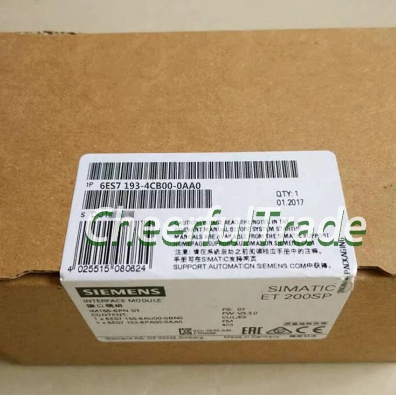 1PCS Module 6ES7193-4CB00-0AA0 6ES7 193-4CB00-0AA0 NEW SIEMENS - Image 1 of 1