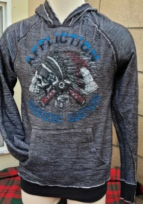 Affliction American Customs Pullover Reversible Hoodie Men's Sz M MultiColor.  - Image 1 of 4
