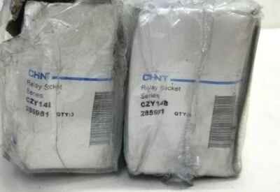 6 Pcs Chint 14-pin relay base - 6 Chint CYZ14B 285981 - Image 1 of 2
