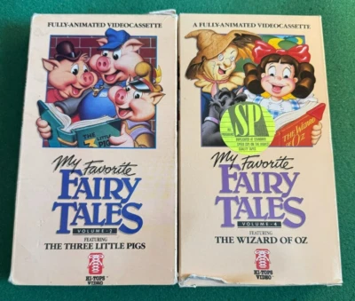 My Favorite Fairy Tales (Wizard of Oz + Three Little Pigs) VHS + FREE DVDs - Image 1 of 3