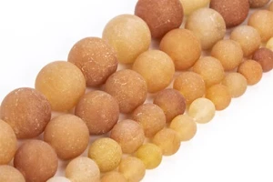 Matte Orange Aventurine Beads Grade AAA Round Gemstone Loose Beads 4/6/8/10/15MM - Picture 1 of 13