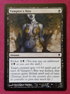 Magic The Gathering ZENDIKAR VAMPIRE'S BITE black card MTG - Image 1 of 2
