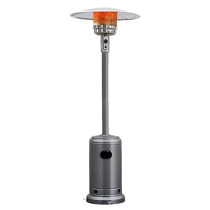 48000 BTU Patio Standing LP Gas Heater Stainless Steel Propane W/ Wheels Grey - Picture 1 of 7