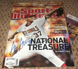 STEPHEN STRASBURG SIGNED SPORTS ILLUSTRATED JSA AUTOGRAPH NATIONALS BASEBALL - Picture 1 of 2