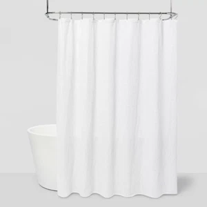  BRAND NEW -  72"X72" Waffle Shower Curtain White - Threshold - Picture 1 of 1